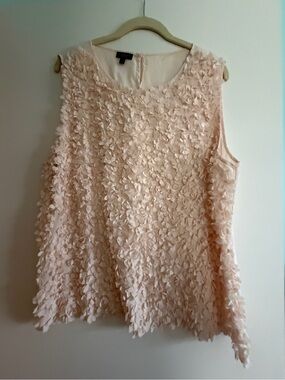 Talbots Pale Blush Floral Appliqué Camisole